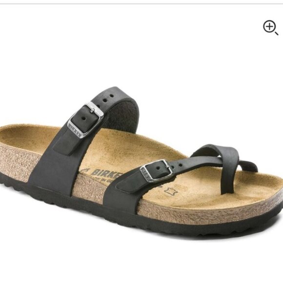 Birkenstock Shoes - Birkenstock Mayari Sandals in Black and Tan Women’s Size 41/10